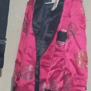 44r silk satin PLAYBOY house jacket pajamas sport coat robe with belt shanghai